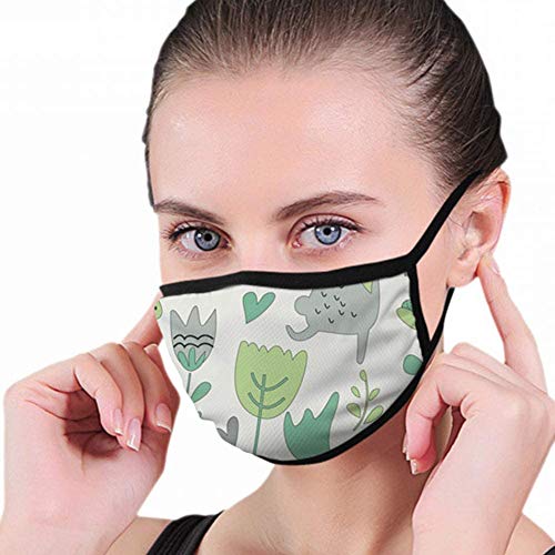 Preisvergleich Produktbild Mode Mundmaske, Niedliche Waldtiere Blumen Baby Staubdicht Waschbar Wiederverwendbar Mundschutz Maske Atemschutzmaske Schutzsicherheit Warm Winddicht Maskycling Camping