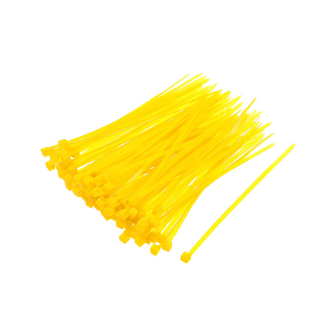 sourcing map Cable Zip Ties 100mmx1.8mm Self-Locking Nylon Tie Wraps Yellow 300pcs