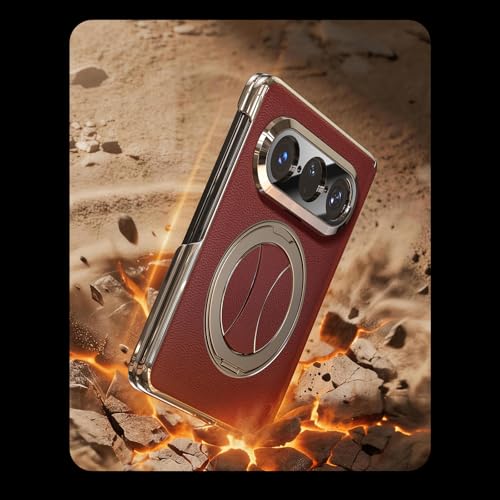 Housse en Peau De Vache Huawei Pura X Max avec Bracelet Silicone