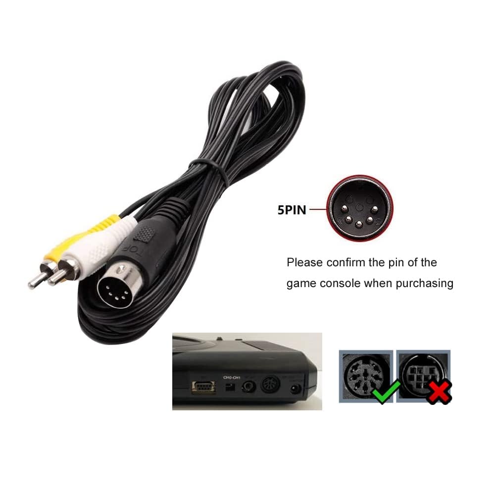 CHILDMORY - Cable de Audio AV de 1 metro, Compatible con Mega Drive Genesis 1, para Conectar a TV, Cable de Juego Retro