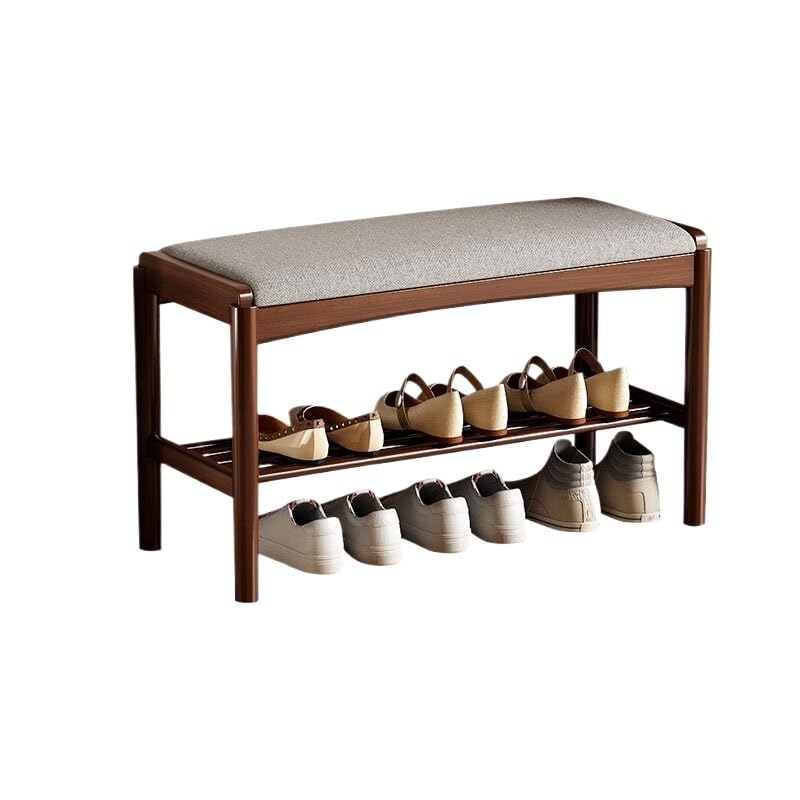 Banc à langer pour chaussures confortable et étagère de rangement intégrée