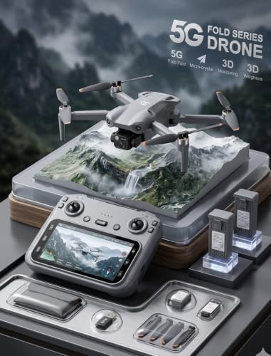Image of 4k rEmOtE CoNtRoL DuAl cAmErA DrOnE 1080P Wi-fI SeLfIe gEsTuRe rC DrOnE WiTh oBsTaClE AvOiDaNcE BrUsHlEsS MoToR OnE KeY TaKe-oFf & lAnDiNg 4.5 iNcH LcD DiSpLaY (GT50) 63% off
