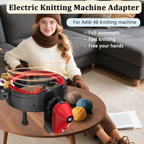 Image of Electric Knitting Machine Adapter for Addi 46 Knitting Machine, Automatic Adapter for Crochet Machine, Knitting Machine Accessories, Red