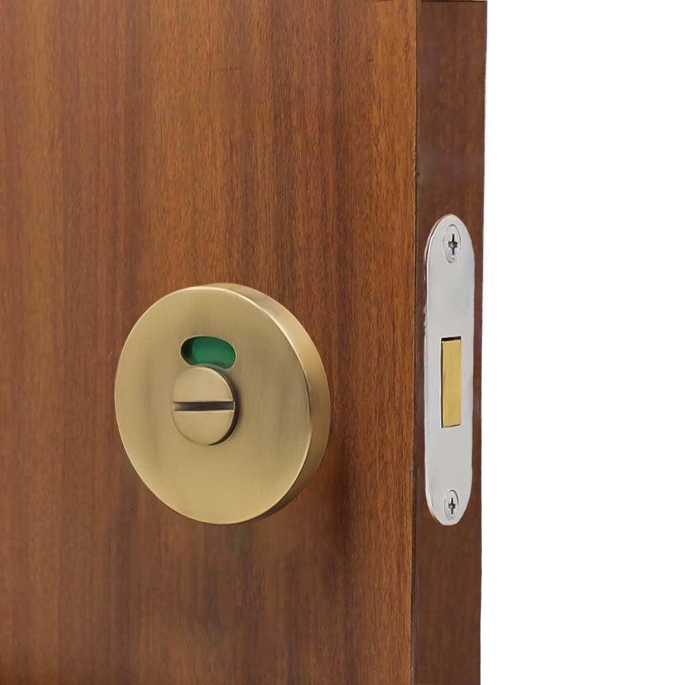 Volo Premium Square Indicator Turn Latch Bolt, Engaged and Vacant, Privacy Indicator with Screws and Brass Latch for Wash Room, Office Toilet, Trial Room, Hotel Bed Room Door (Rd- Antique Brass) (B0CDXB121K) Amazon Price History, Amazon Price Tracker