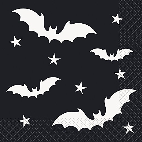 Top Rated Unique Black Bats Lunch Napkins, Party Tableware, 20 Ct, One Size