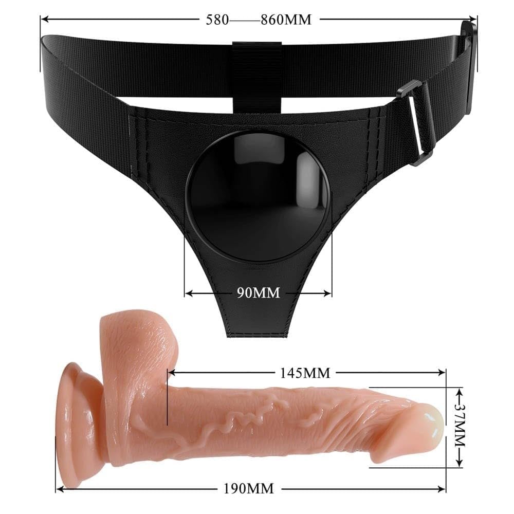 Cintura Fallica Strapon Indossabile da Donna, Cinta Universale Strap on con Pene Dildo Realistico, Strapon per donne lesbiche o per il pegging, penetrazione anale uomo da parte della donna