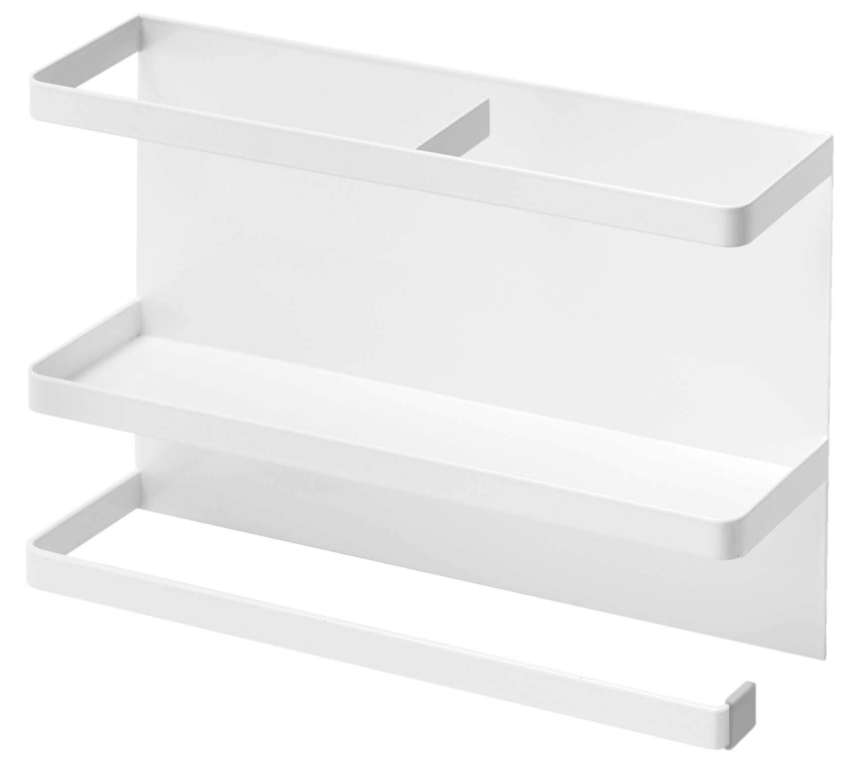 ????(Yamazaki) KT-PL L WH Magnetic Kitchen Paper & Wrap Holder, White, ?W29XD8XH20cm, wht