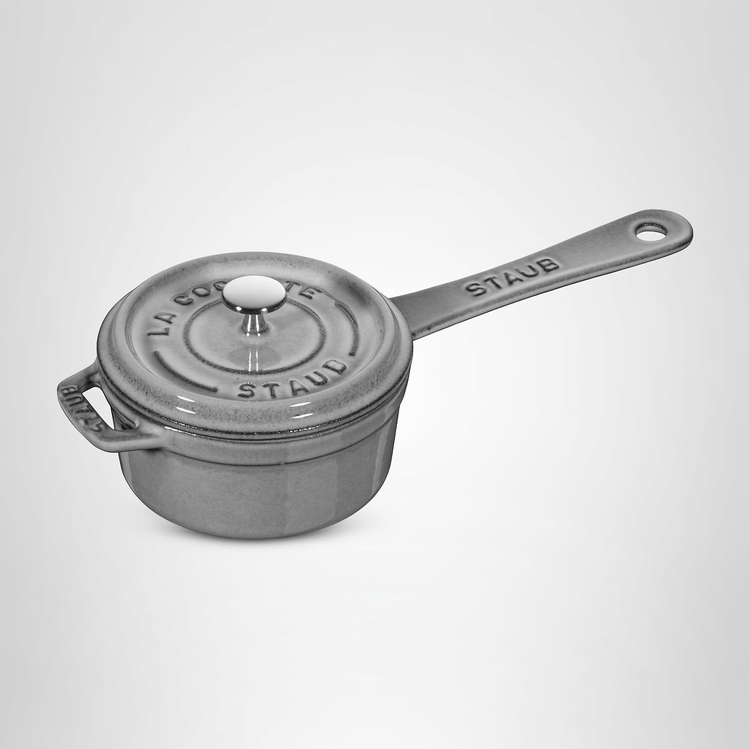 Amazon.com: Staub 1241018 Mini Cast Iron Saucepan, 10 cm, Graphite