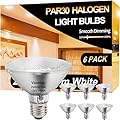 Vannise PAR30 Halogen Bulb 75W 120V, 6 Pack High Output 1000LM PAR30 Short Neck Halogen 75W with Warm White 2800K, PAR30 Dimmable, Long Lasting PAR30 Flood Light Bulb with E26 Medium Base
