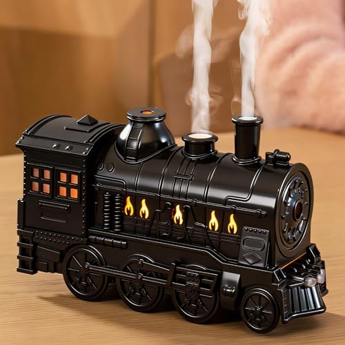 Acotobow Retro Train Aromatherapy Diffuser 300ML Ultrasonic Cool Mist Humidifier with LED Night Light Remote Control Timer 2 Mist Modes for Home Bedroom Office