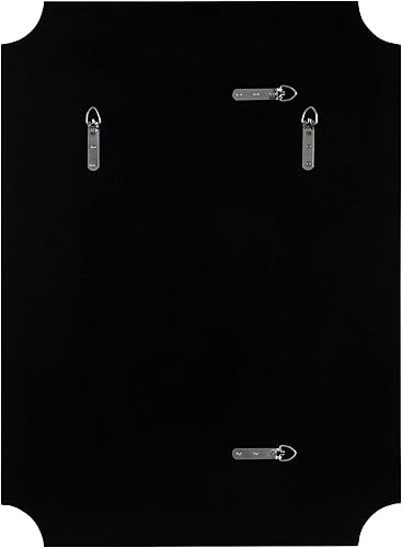 Miniatura 7 de Kate and Laurel Healey - Espejo de pared festoneado tradicional con marco delgado para decoración sencilla del hogar 22 x 30 pulgadas color negro