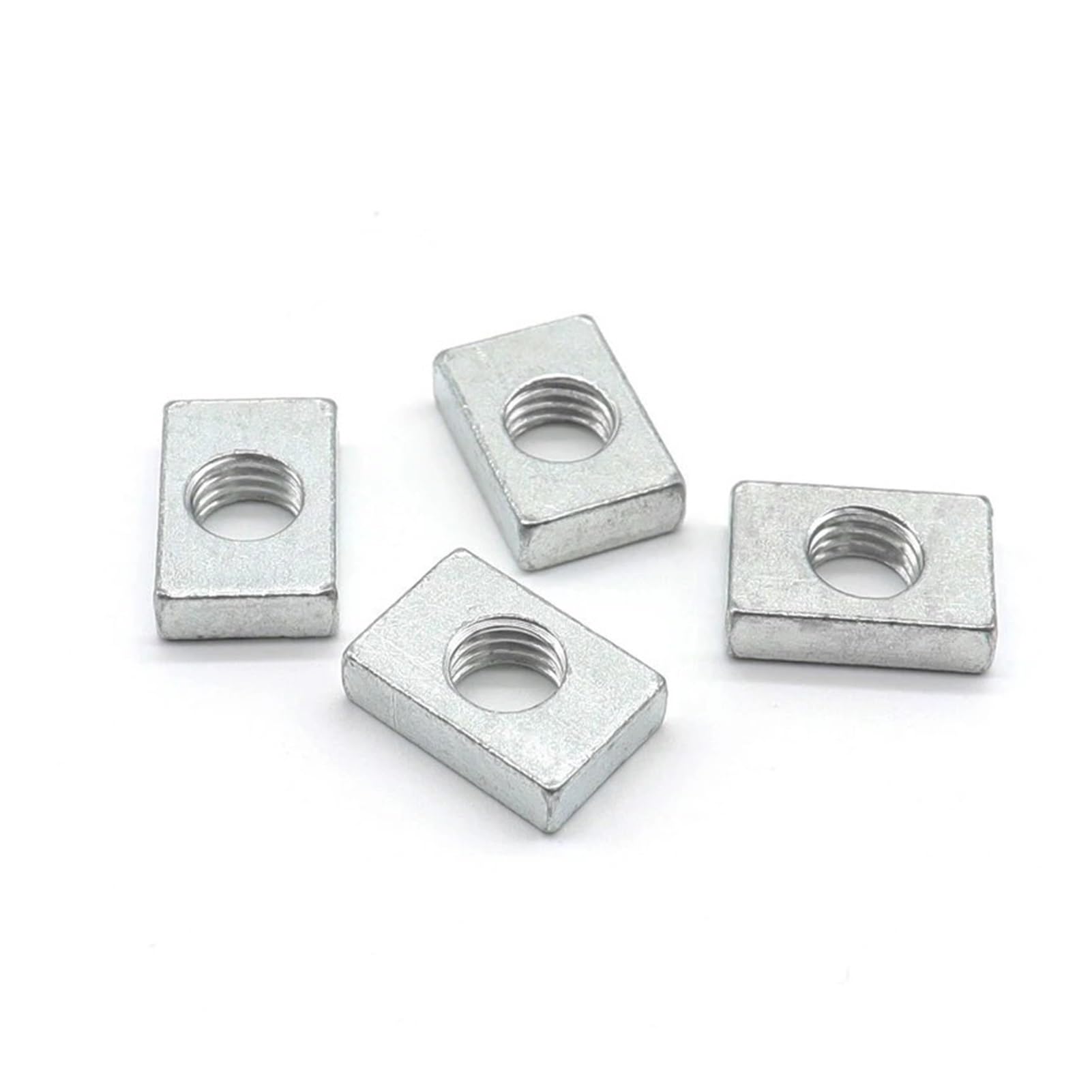 Nakrętka kwadratowa M3 M4 M5 M6 M8 | Cienki prostokątny blok suwakowy ze stali ocynkowanej(50pcs-M5-20x12x4mm)