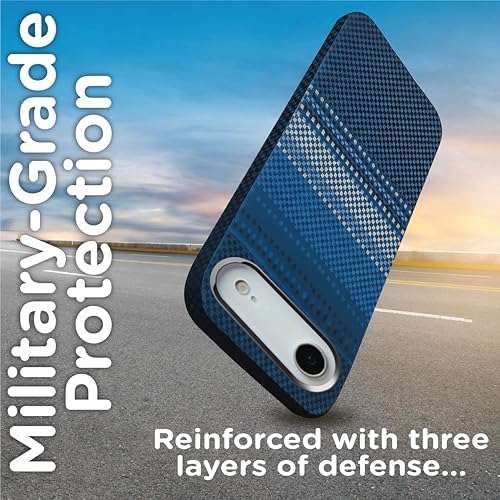 Image of AIBEX Aramid Fiber MagSafe Case Compatible for Apple iPhone 17 Air| Slim Protective Back Cover with Built-in Magnets| Wireless Charging Support| Camera Ring Stand| Shockproof with Air Guard Corners