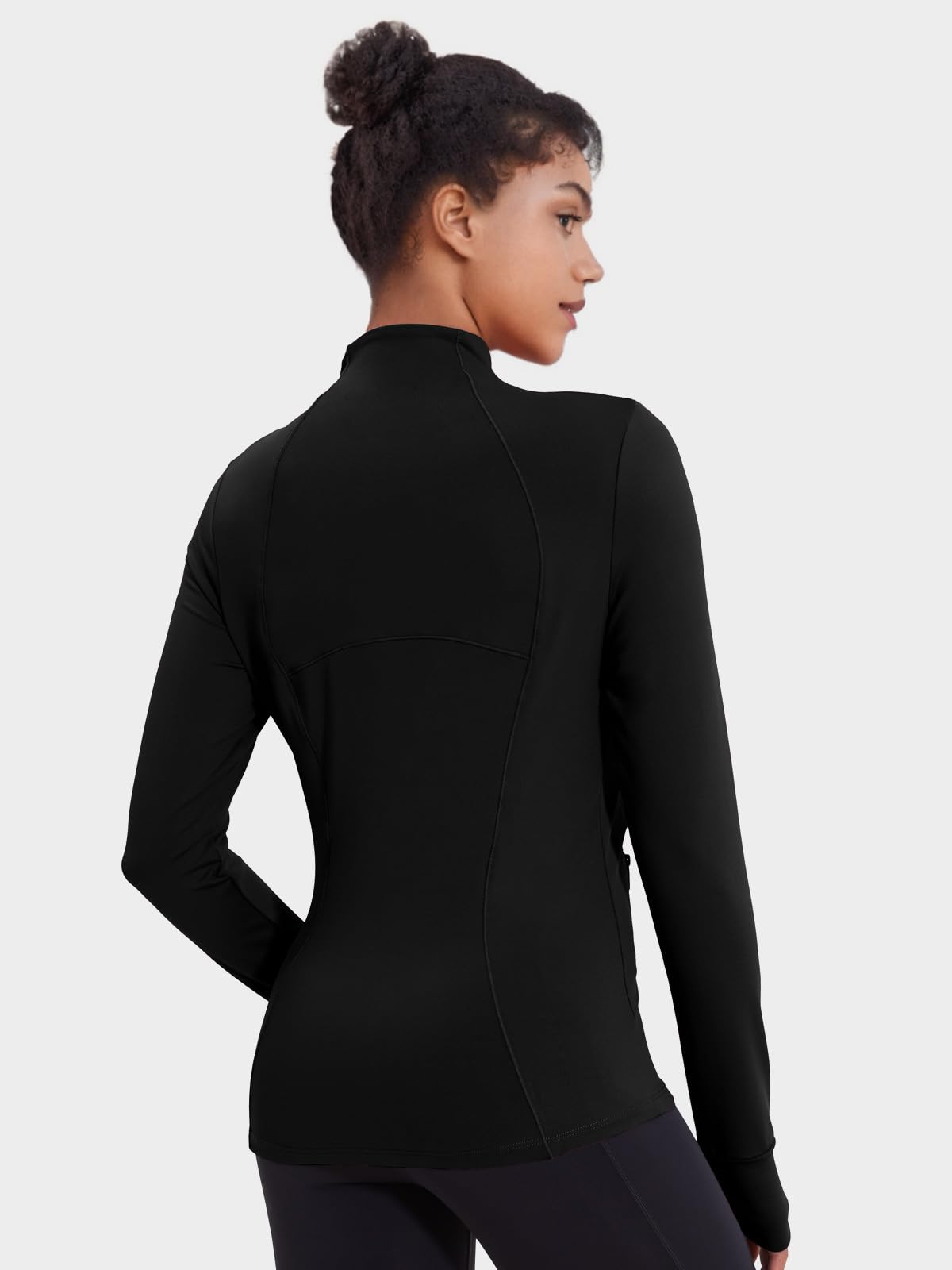 VUTRU Damen-Workout-Jacke, Reißverschluss, athletisch, leicht, Laufen, Yoga, Jacke mit Taschen
