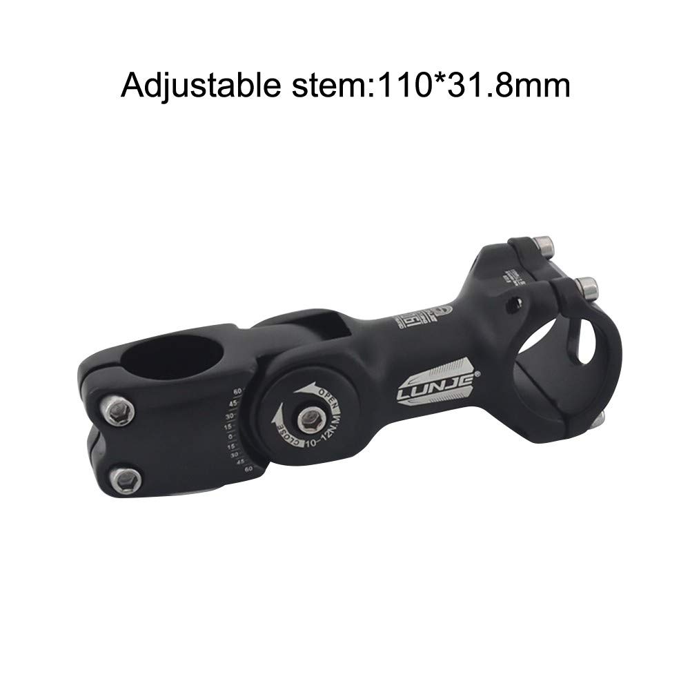 Potences de Vélo, Réglable Potences Tige de Vélo de Montagne en Alliage d'Aluminium pour Vélo de Route de Montagne