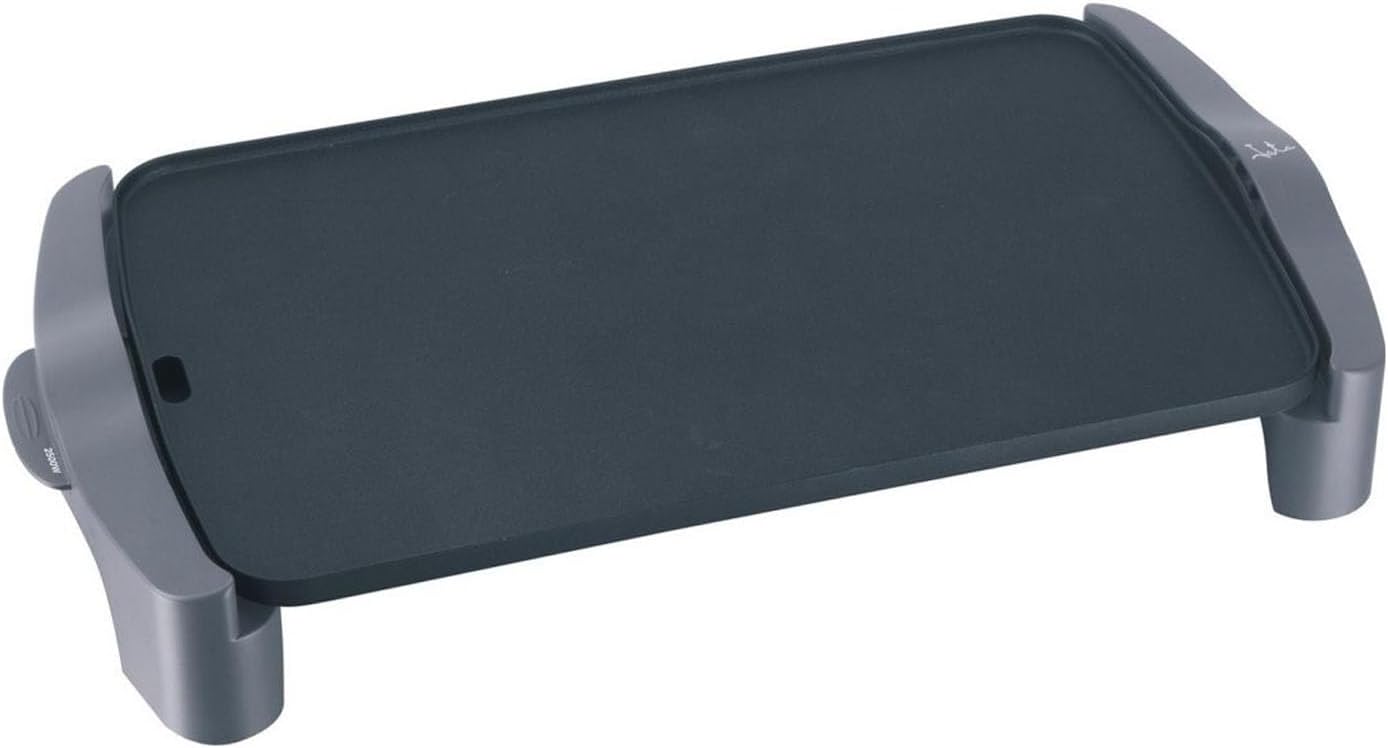 Jata Electric Grill Plate, 2500 Watts, Aluminium, Black, PFOA Free, M-shaped heating element, Thermostat, 46 x 28 cm, Made in Spain [Energy Class A]