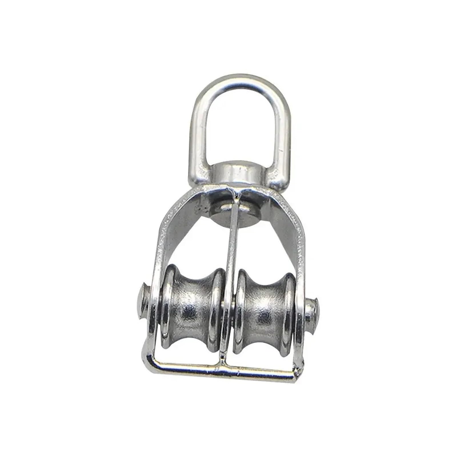 Einzelner Flaschenzug. Flaschenzugseil 1 Stück 304 Edelstahl M15 M20 M25 M32 M50 Rotation Doppelrolle Traktion Heben Segelboot Laden Flaschenzug Block(M25)