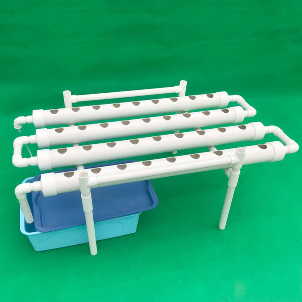 Treeisland Sistema hidropónico, kit de cultivo hidropónico con 36 plantas de cultivo hidropónico de PVC para casa, jardín, oficina