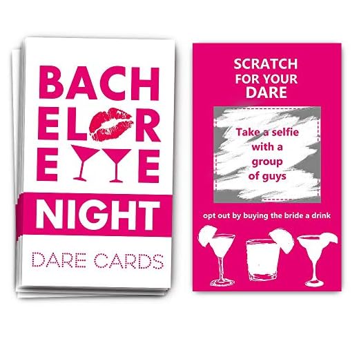 40 Bachelorette Party Drinking Game Dare Card - Bachelorette Scratch Off Cards - Perfect for Girls Night Out Activity,Bridal Showers, Bridal Parties,Girl Party - Bachelorette Night Dare Card - 40 sheets