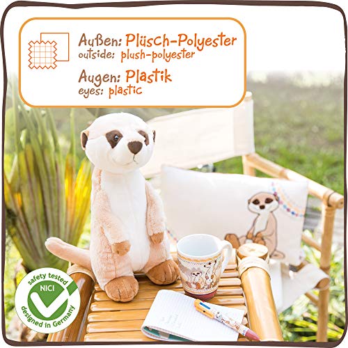 NICI Kuscheltier Erdmännchen 30 cm – Erdmännchen Plüschtier für Mädchen, Jungen & Babys – Flauschiges Stofftier Erdmännchen zum Kuscheln, Spielen und Schlafen – Gemütliches Schmusetier – 45850