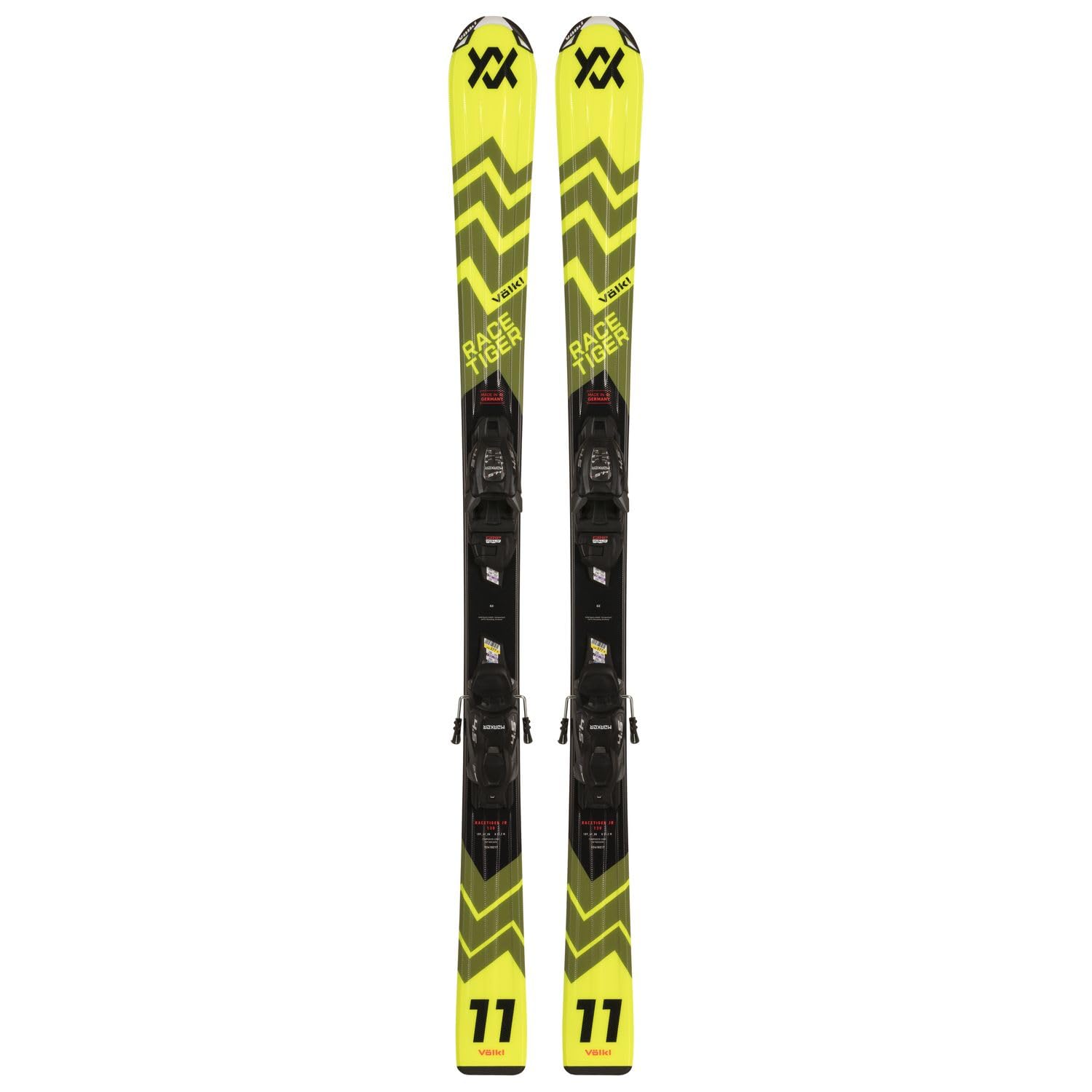 Volkl Racetiger Jr Yellow + Bindung 7.0 Vmotion Jr Gelb Kinder – Gelb