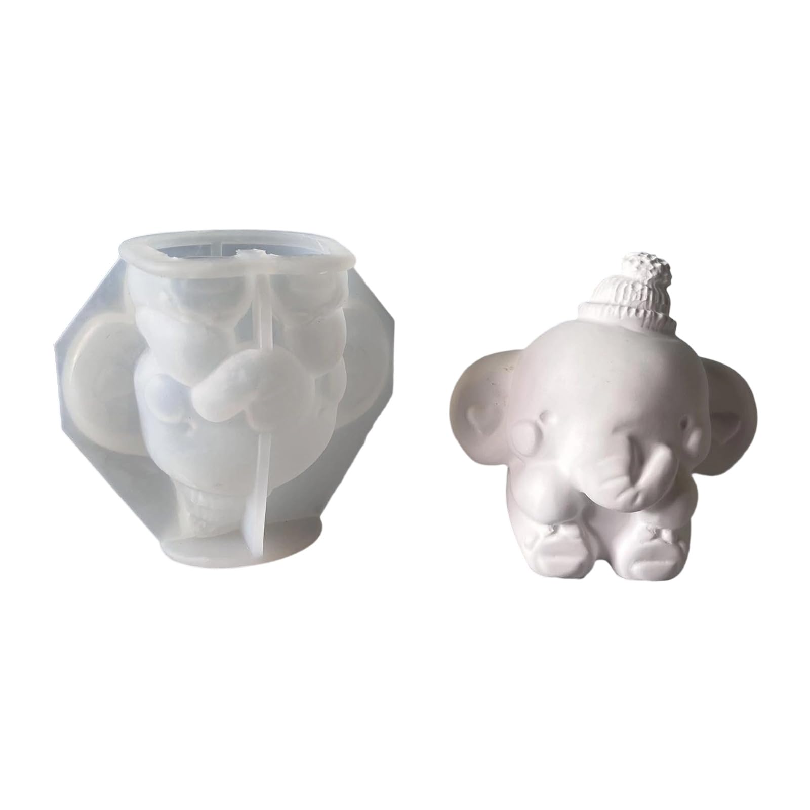 Jazuaiao Multipurpose Adorable 3D Elephant Sturdy Silicone Portable for Resin Craft and Gypsum Figurines Home Decoration Craft Enthusiast Tool