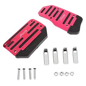 Generic Brake Accelerator Sport NonSlip Pedal Pad Vehicle Automatic AT Car Red
