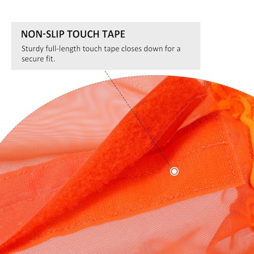 Image of Universal Size Horse Leggings Fine Mesh Greatly Reduce Stomping Breathable Horse Boots Leg Wraps (Set of 4) Orange