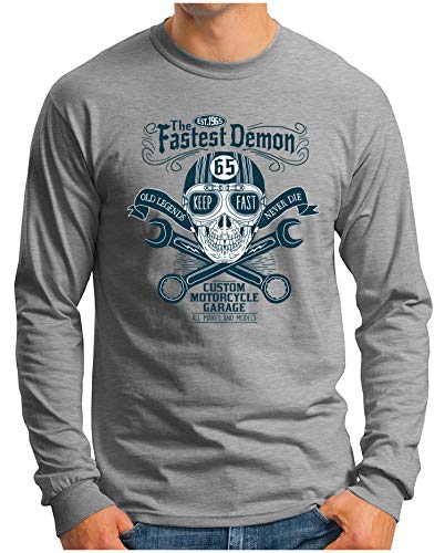 T-shirt manches longues homme OM3 pour look casual et biker XL
