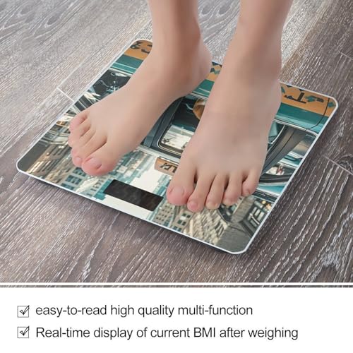 Báscula digital para baño con pantalla LED clara miniatura 5