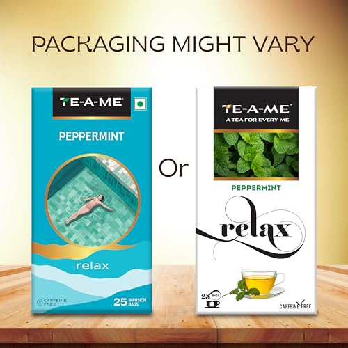 Image of TE-A-ME Peppermint Tea - 25 Tea Bags | Pure Peppermint & Licorice Root (Pack of 3)