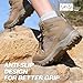 R CORD Womens Hiking Boots Waterproof Hiking Boots Womens Comfy Non-Slip All Day Work Walking Shoes Brown Size 6