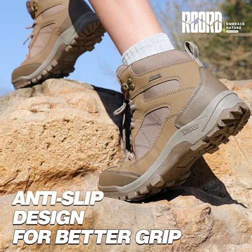 R CORD Womens Hiking Boots Waterproof Hiking Boots Womens Non-Slip Hiking Shoes Backpacking Boots All Day Walking Boots Outdoor - Image 5