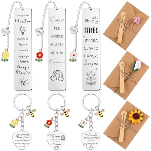 Idee Regalo Per Maestra: Questi segnalibro laurea, portachiavi e biglietti di auguri per educatori sono dei fantastici regali per gli insegnanti. Utilizza questi regali creativi per gli insegnanti per esprimere la tua gratitudine per la loro dedizione e il loro entusiasmo nelle festività più importanti, come la laurea, l'addio, la vigilia di Capodanno, compleanni, la Giornata mondiale del libro, il Ringraziamento e Natale