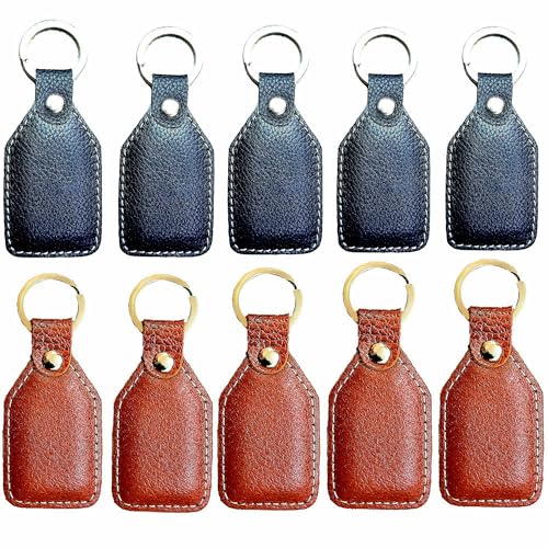 10 Pieces Genuine Leather Key Ring Hook | Heavy Duty Keychain Hol...