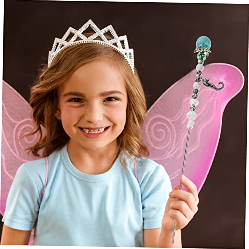 4 peças de varinhas azuis de fada para vara e ornamento decorativo infantil decoração arte presente