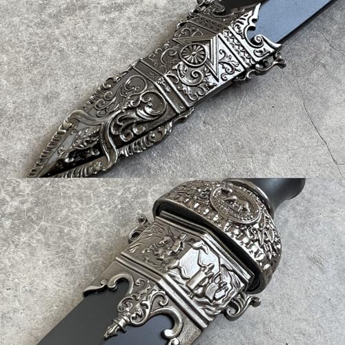 17\" Western Gladius Roman Sword Black Metal Steel Short Style