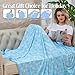 OIGAE Cooling Blanket for Hot Sleepers - Soft & Lightweight Summer Cold Blanket for Night Sweats | Perfect for Bed, Couch, Sofa (Blue, Throw 50