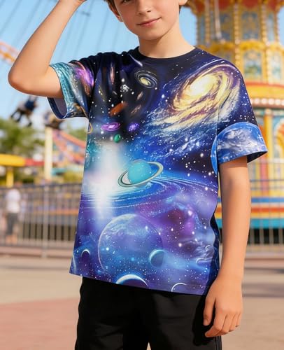 Image of LAIDIPAS Boys Girls 3D Graphic T-Shirt Short Sleeve Tops Tees 6-16 Years