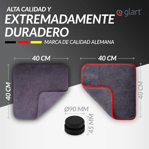 Miniatura 6 de Glart 44TPP6 Set para el Cuidado de la Pintura, Gris (Anthracite)/Negro, 40 x 40 cm, 3