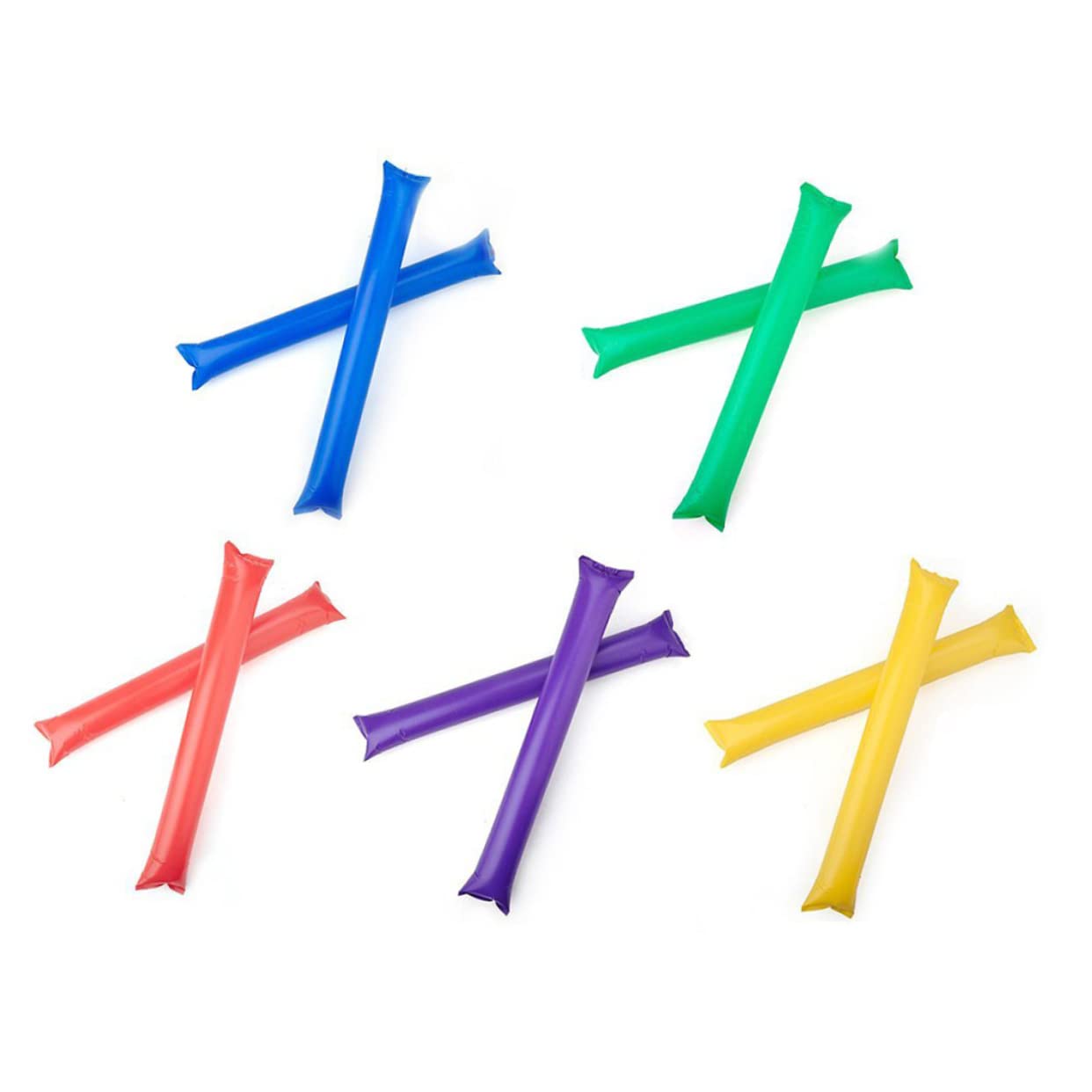 SUPVOX 60pcs Purple Boom Sticks Cheerleading Clappers Noisemakers Inflatable Sticks