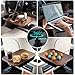 360° Rotating Wood Car Tray & Desk for Laptop - Steering Wheel Cup Holder Table, Car Accessories for Women & Men, Compatible with Tesla Model Y/3/S, Ford F150/Explorer/Maverick & Most Vehicles