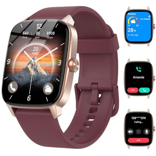 KIBFLE Smart Watch for Men Women, Bluetooth Call Smartwatch...