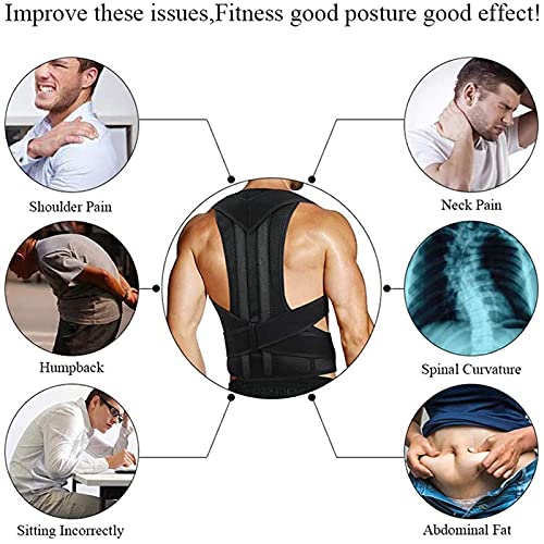 Cinturón de soporte lumbar para la espalda y corrector de postura ajustable 8