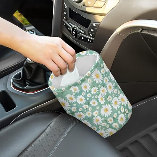 Image of Daisy Cute Collapsible Portable Trash Can for Car Front Seat, Back Seat, Floor, Headrest Rubbish Bin