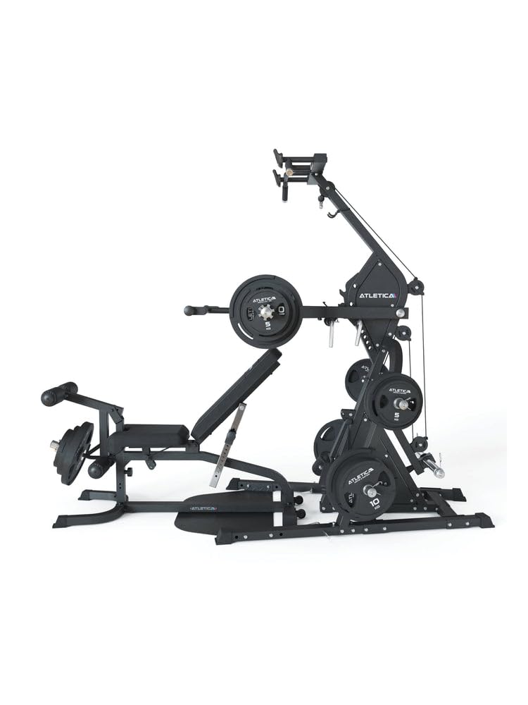 Atletica Triton | Multigym Triplex Station come set con panca per pesi X-Bench | Allenamento completo su spazio compatto | Stazione di trazione con barra di trazioni | Variant, braccio leva, Triton