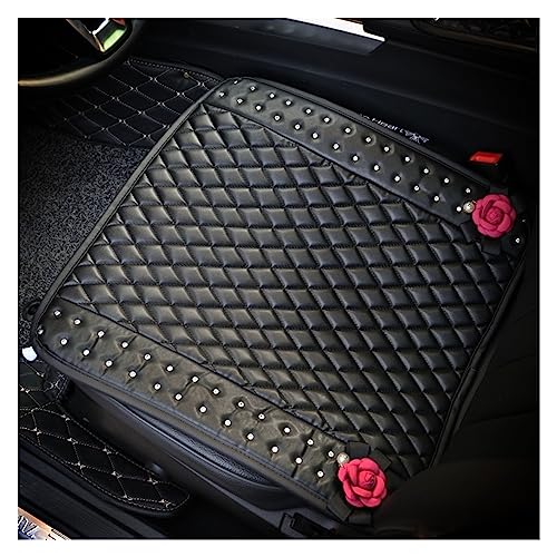 Coussin de siège de voiture anti-transpiration en cuir de cristal universel femme