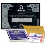 GiveAshare Palantir Stock Certificate (PLTR) - Personalized Replica (Keepsake Folder)