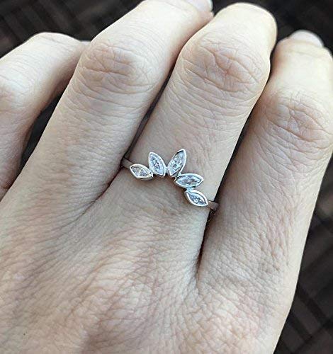 Marquise curved wedding band Outlet