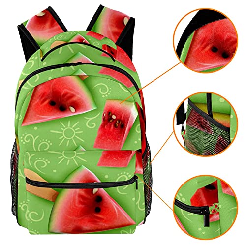 Sac à dos d'école confortable à motif pastèque contre le mal de dos - 3